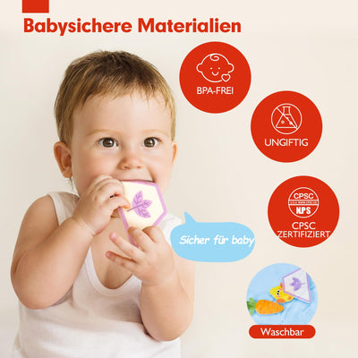 hahaland Busy Board ab 1 Jahr, 3D Filz Bauernhof Quiet Book ab 1 Jahre, Förderung Feinmotorischen Fähigkeiten,Frühes Lernspielzeug für Kinder,Busy Book für Autofahrt,Montessori Spielzeug ab 1 Jahr