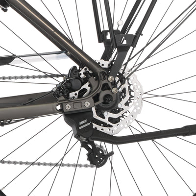 Fischer E-Bike City, CITA 6.0i Elektrofahrrad für Damen und Herren, RH 44 cm, Mittelmotor 50 Nm, 36 V Akku im Rahmen, Platingrau matt, 28 Zoll