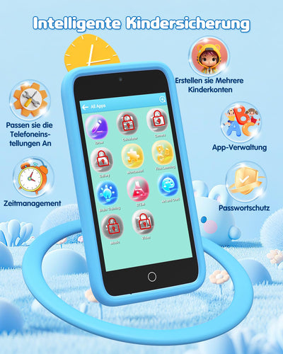 orantronx Kinder Handy Smartphone Spielzeug, 3.97" Kinderkamera Handy für Mädchen Jungen Geschenke ab ab 3 4 5 6 7 8-12 Jahre, Kinderhandy mit 200+ Lernspiele, Dualkamera, Kindersicherungs, MP3 Player