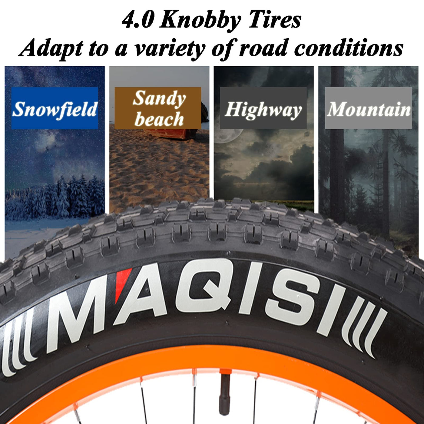 MEVZHH 26 Zoll Mountainfür Jungen, Mädchen, Hardtail, Scheibenbremsen, Männerd Frauen, Erwachsene Fett Reifen Mountainbike, Kohlenstoffstastrand Schnee Outdoor, Weiß 5 Gesprochen, 24 Geschwindigkeit