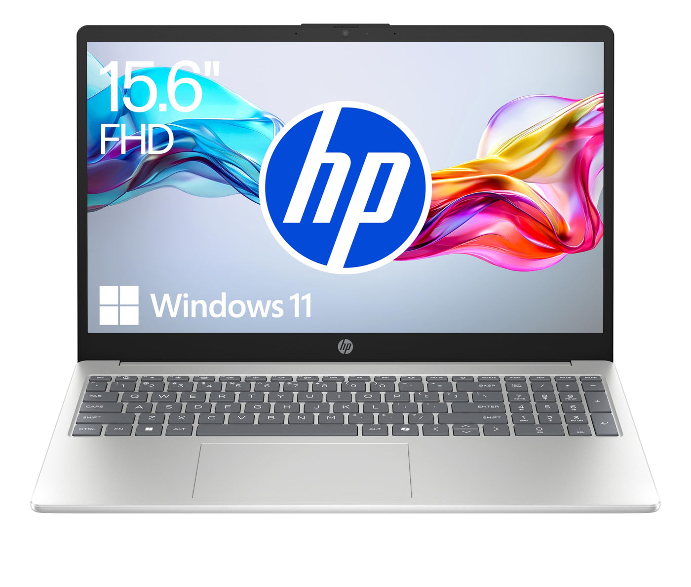 HP Laptop | 15,6" FHD Display | Intel N100 | 4 GB DDR4 RAM | 128 GB UFS | Intel UHD Graphics | Windows 11 Home im S-Modus | QWERTZ | Natural Silver