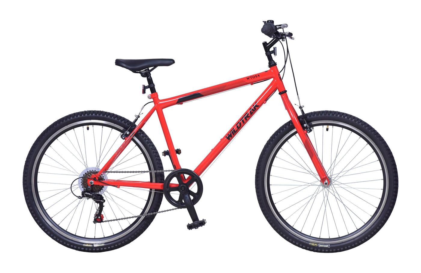 Wildtrak - Stahlfahrrad, Erwachsene, 26 Zoll, 18-Gang - Rot