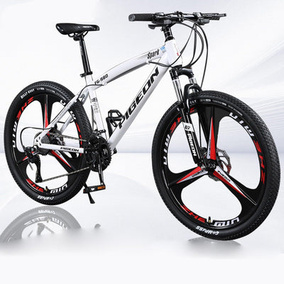 Wmmner Mountainbike 26 Zoll 24 Zoll Speed Carbonstahl-Fahrrad Dreiflügel-Mountainbike Outdoor-Sport-Rennrad Schülerfahrrad/D/24 Zoll 27 Gänge