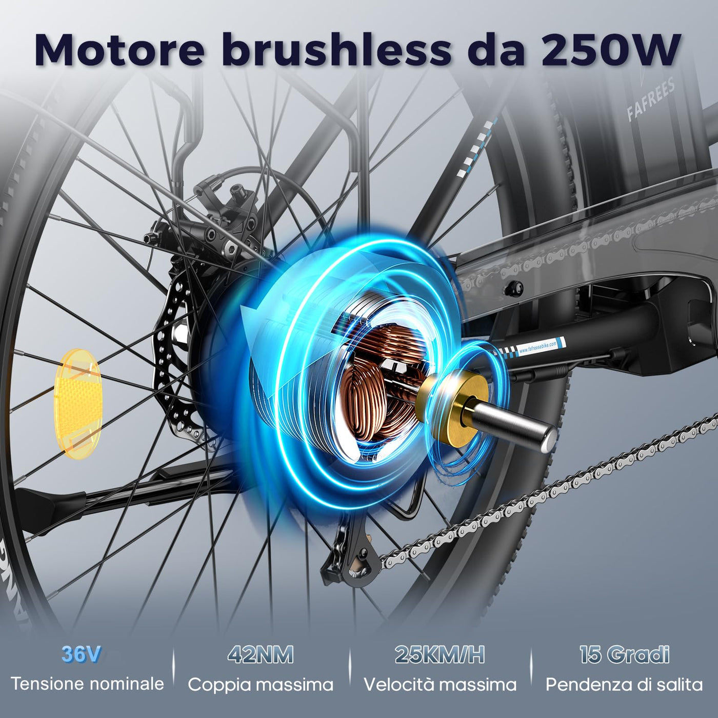 Fafrees Pedelec E-Bike 26 Zoll Schwarz 140 km-200 km Reichweite 7-Gang Schaltung Scheibenbremse Urban E-Bike für Herren und Damen