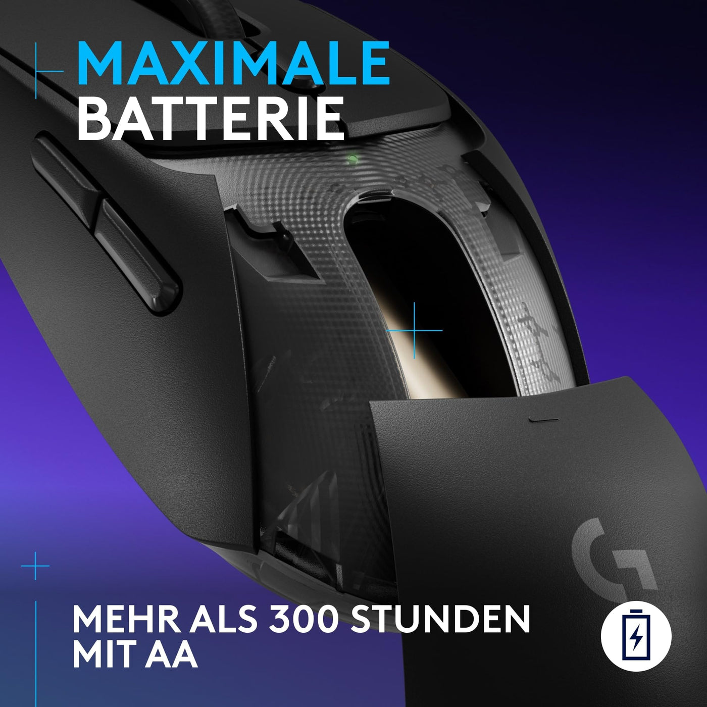 Logitech G309 LIGHTSPEED kabellose Gaming-Maus, leicht, LIGHTFORCE-Hybridschalter, HERO 25K-Sensor, über 300 Stunden Akkulaufzeit mit AA-Batterie, 6 programmierbare Tasten, PC und Mac - Schwarz