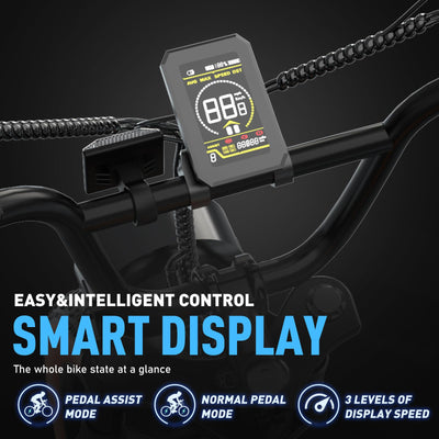 COLORWAY Elektrofahrräder –20 Zoll Offroad EBike, 250W Motor und 48V 15Ah Akku – leistungsstarkes elektrisches Pendlerfahrrad für Unisex-Erwachsene, 7-Gang, die Reichweite beträgt 45–100 km.