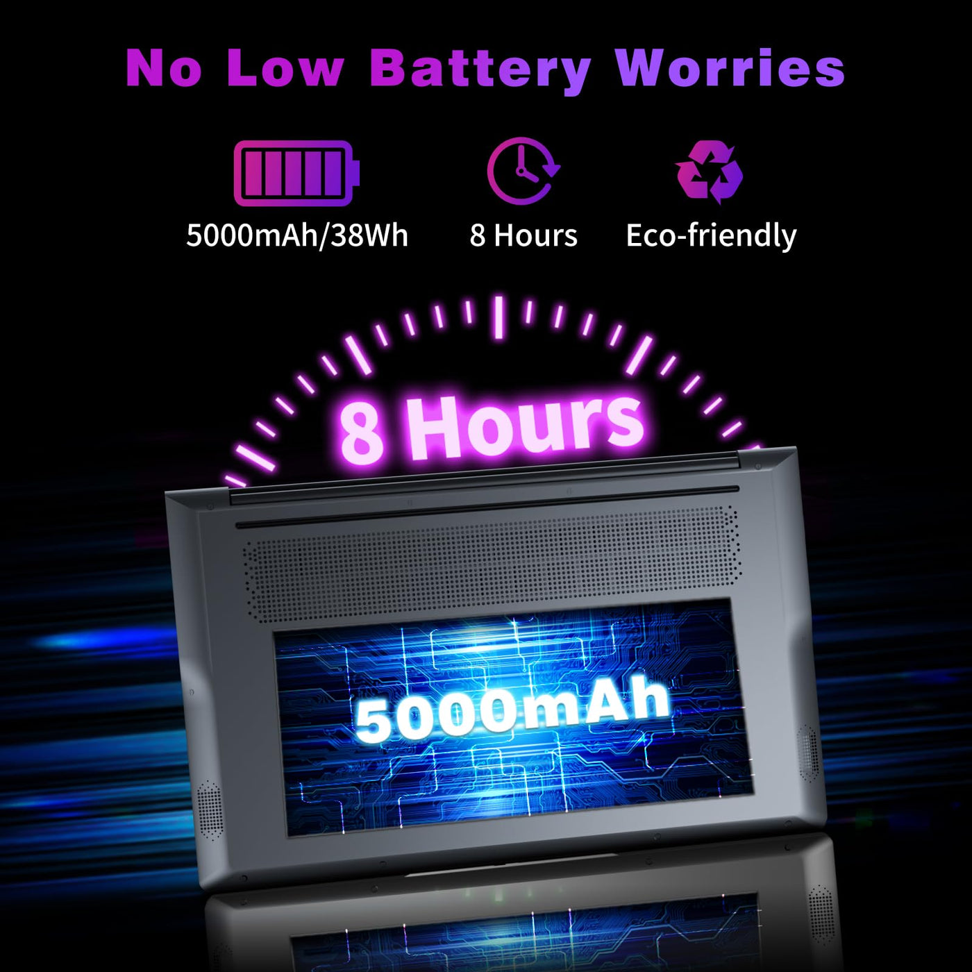 Moacreto Laptop 15,6 Zoll Core i3-8100Y Prozessor 16GB RAM 512GB SSD Win 11 Pro FHD 1920 * 1080 Notebook, mit Typ-C, USB 3.0, Mini HDMI, Wi-Fi, BT5.0, Ziffernblock PC-Computer