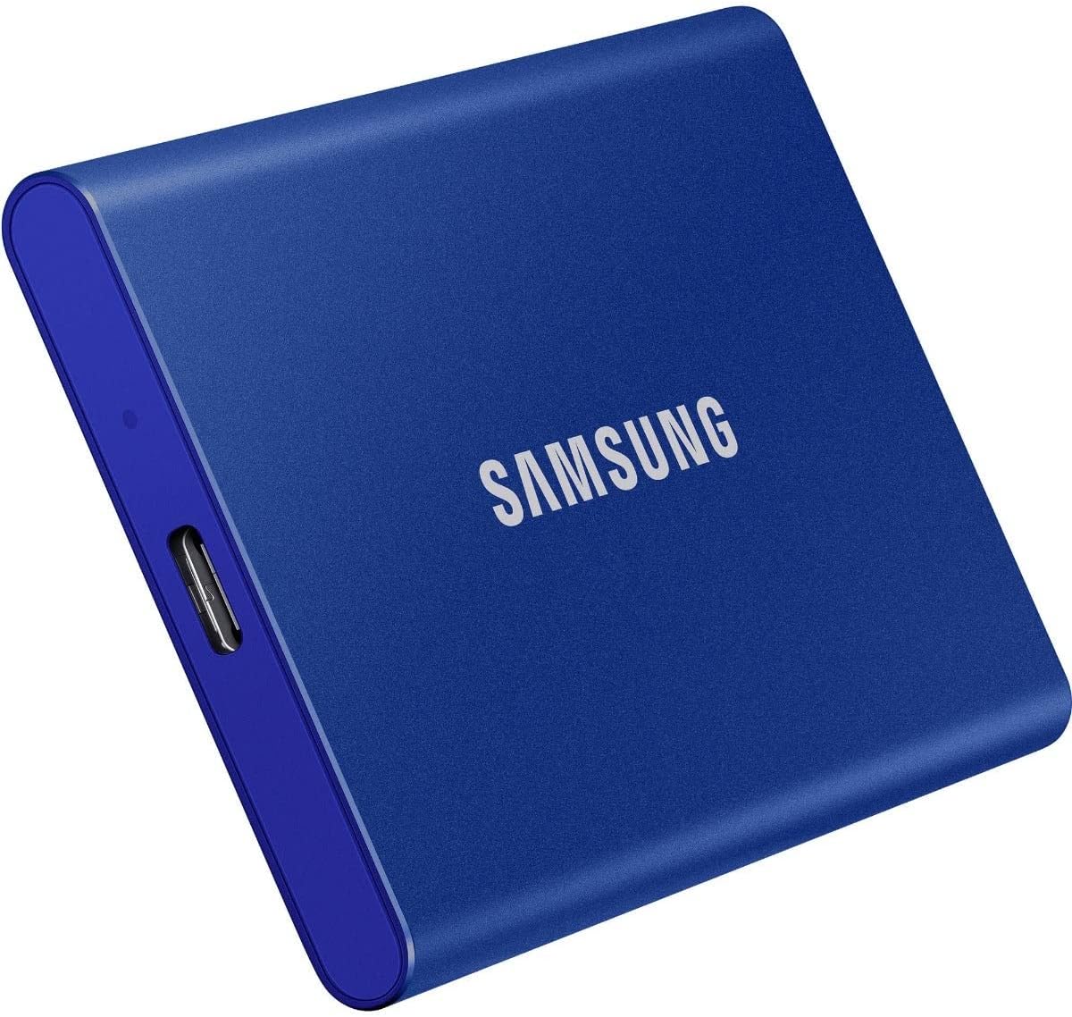 Samsung Portable SSD T7, 2 TB, USB 3.2 Gen.2, 1.050 MB/s Lesen, 1.000 MB/s Schreiben, Externe SSD Festplatte für Mac, PC, Smartphone und Spielkonsole, Blau, MU-PC2T0H/WW