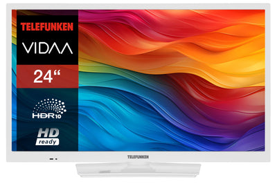 Telefunken Fernseher 24 Zoll Smart TV VIDAA XH24VP550M HD Fernseher, HDR TV mit integriertem Triple-Tuner, LED TV schwarz