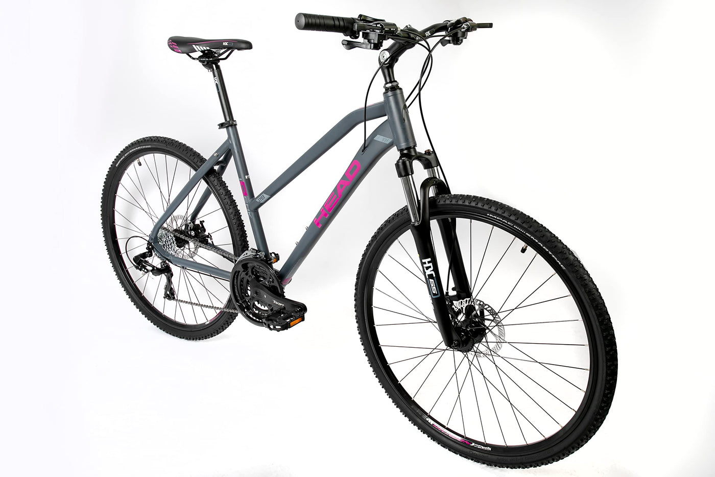 HEAD Damen I-Peak I Crossbike, Grau matt/pink, 54 cm