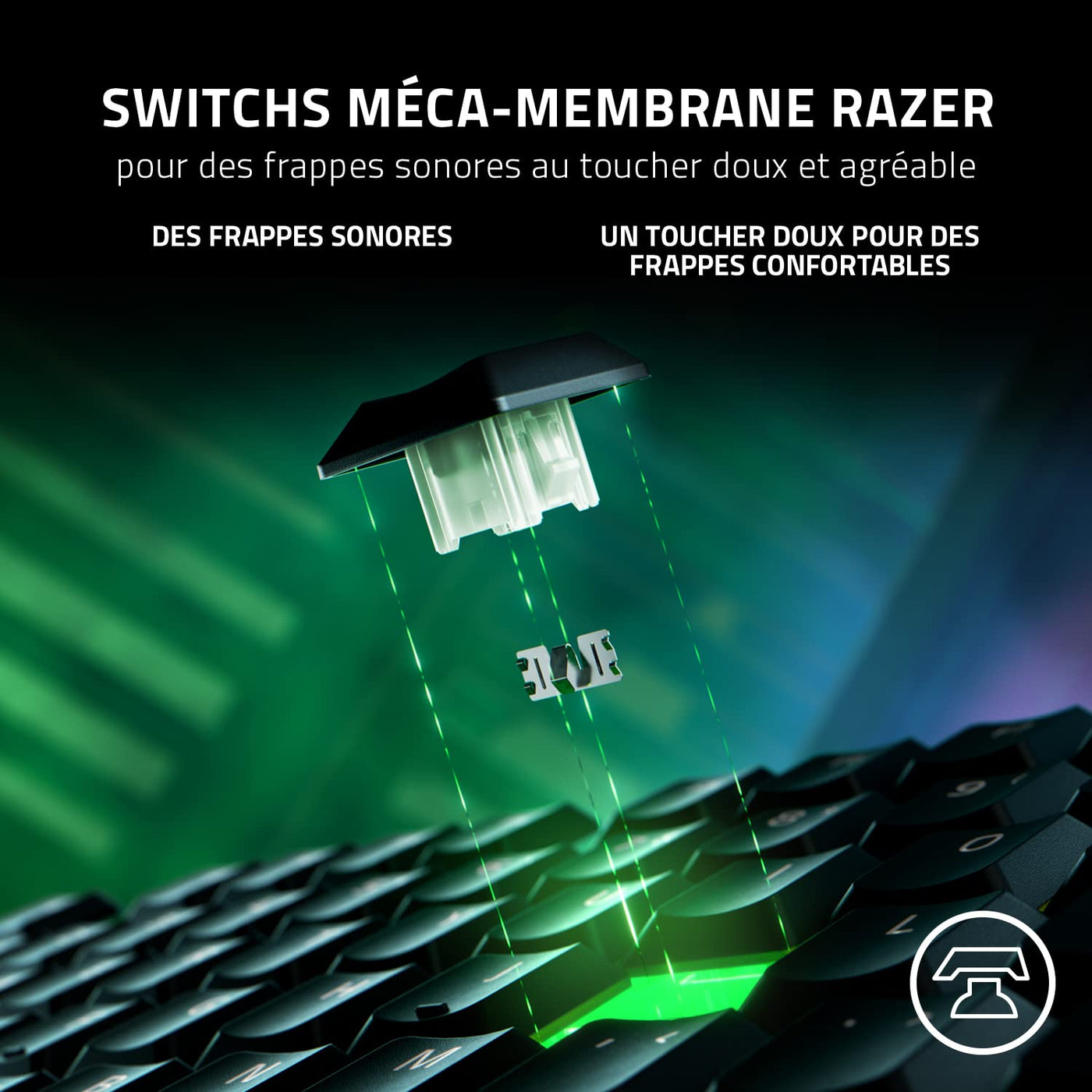 Razer Ornata V3 Mechanische Gaming-Tastatur, RGB-Chroma, Handballenauflage, AZERTY-Tastatur