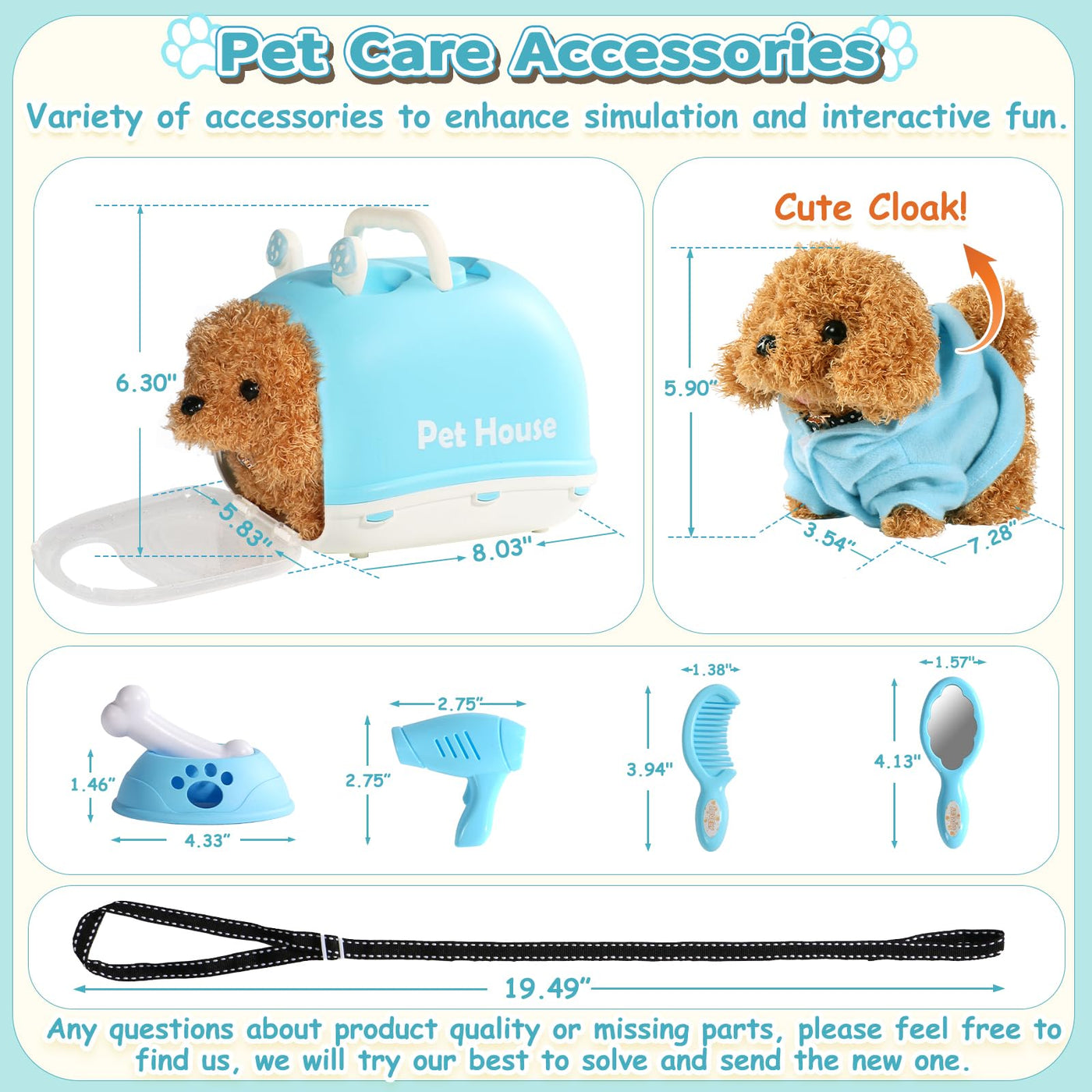 Nuheby Hund Spielzeug Kinder Hund mit Leine der Läuft und Bellt Kuscheltier Hund Elektrischer Hundekäfig, Dog Spiel Spielzeug Mädchen ab 2 3 4 5 Jahre Geschenkideen Klein Spielhund der Läuft und Bellt