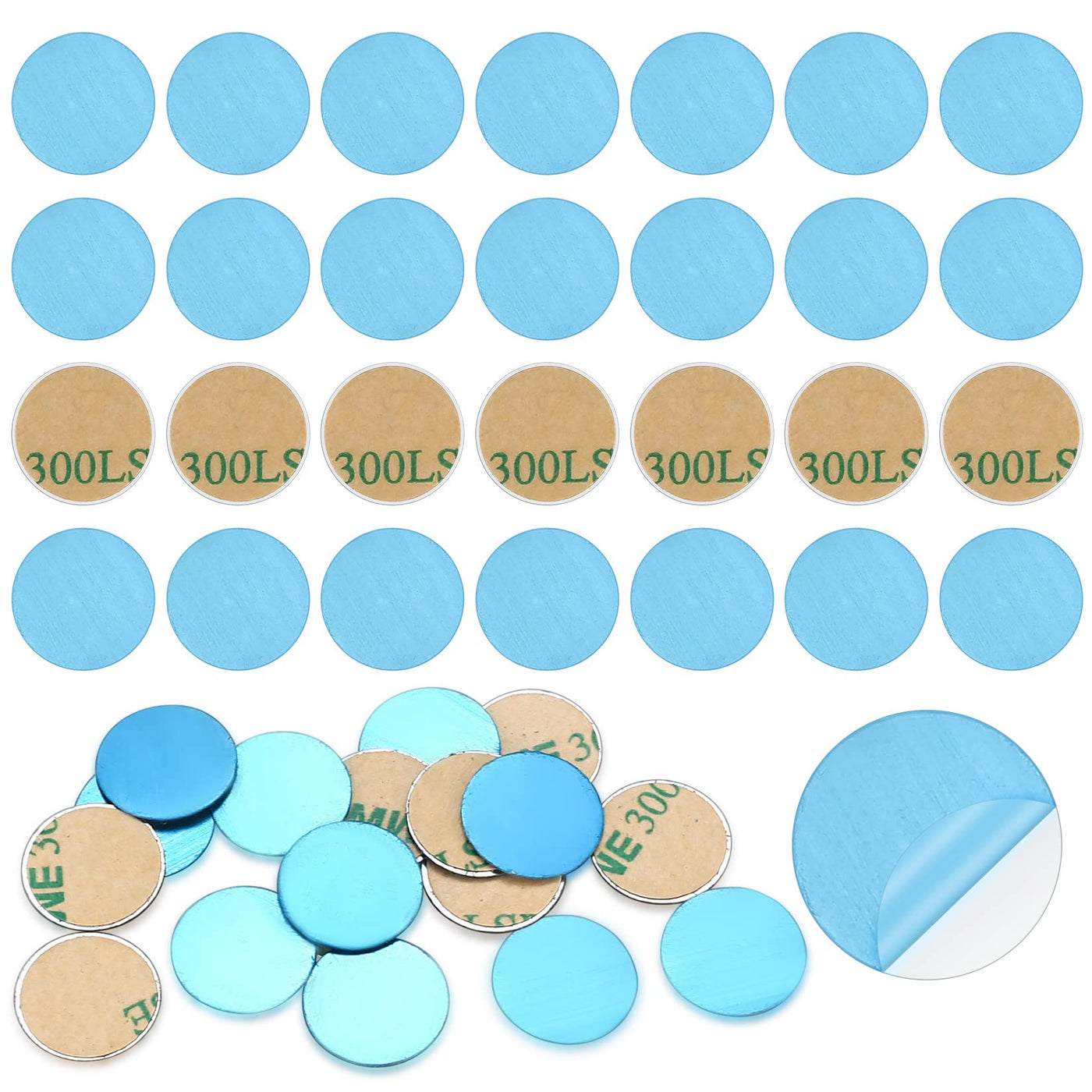 100 STK Metallplättchen für Tonies Figuren, Metallplatte Selbstklebend, Metallplättchen aus magnetischem Edelstahl mit Klebesockel Dekoriere das Kinderzimmer mit Tonie-Figuren