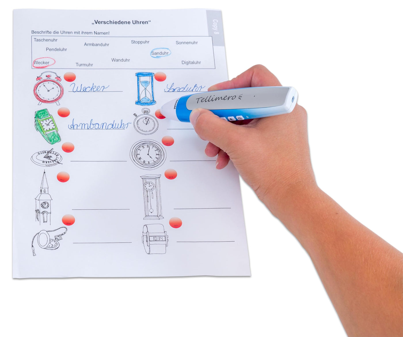 Tellimero - Lese-Stift zum selbst bespielen - Audio Kinder-Vorlesestift der sprechende Stift