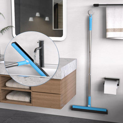Wasserschieber Bodenabzieher Dusche Fensterabzieher mit Stiel 147cm Abzieher Boden Dusche Wasser Wischer, Bodenwischer für Fenster, Bürste zum Entfernen von Wasser, Haare