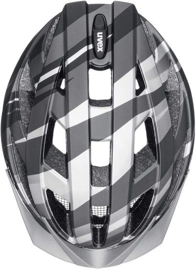 uvex air wing cc - leichter Allround-Helm für Damen und Herren - individuelle Größenanpassung - waschbare Innenausstattung - black - silver matt - 52-57 cm