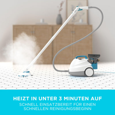 BLACK+DECKER 2300W Druck-Dampfreiniger Steam Ultra (mit 4 Bar Dampfdruck, beseitigt 99Prozent aller Haushaltkeime, abnehmbarer Tank und geringe Aufheizphase, inklusiv 14-tlg; zubehör) BHSMP2314