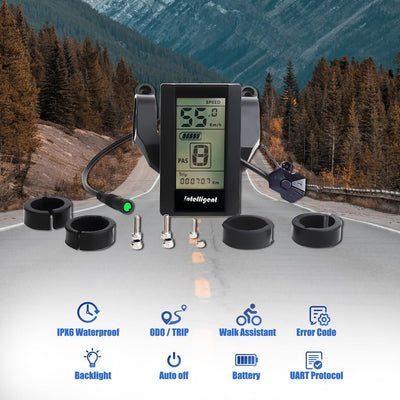 BAFANG Display Elektrofahrrad LCD C965 Geschwindigkeitsmesser Ebike-Zubehör 24V 36V 48V 52V 5Pin Kompatibel BBS01B BBS02B BBSHD1000W Mittelmotor Elektrofahrrad-Umrüstsatz