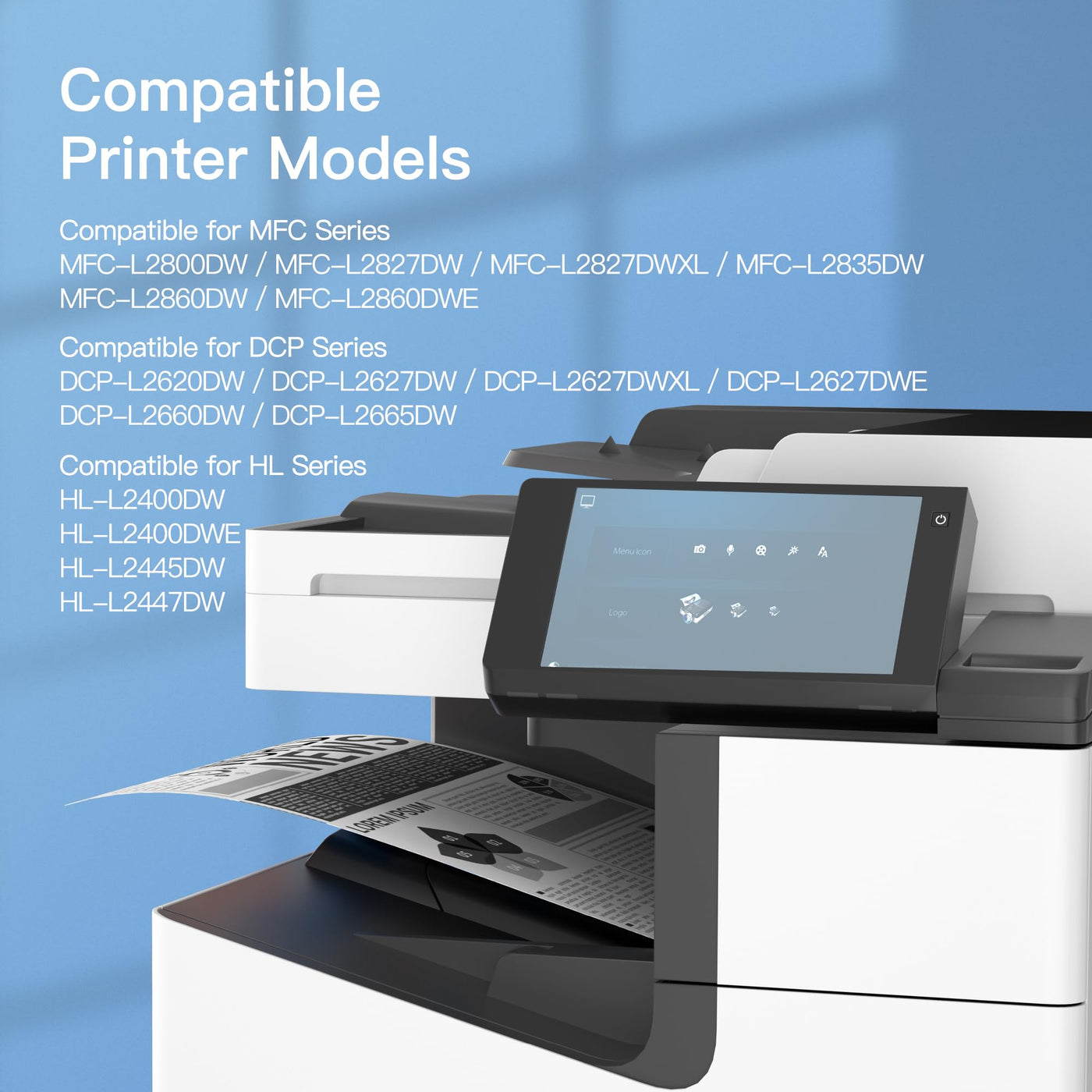 GPC IMAGE TN2510 XL TN-2510XL MFC-L2835DW HL-L2400DW Toner Kompatibel für Brother TN-2510 XL TN2510XL 2510 für HL-L2400DWE MFC-L2800DW DCP-L2620DW MFC-L2860DWE DCP-L2627DW Mit Chip (2er-Pack Schwarz)