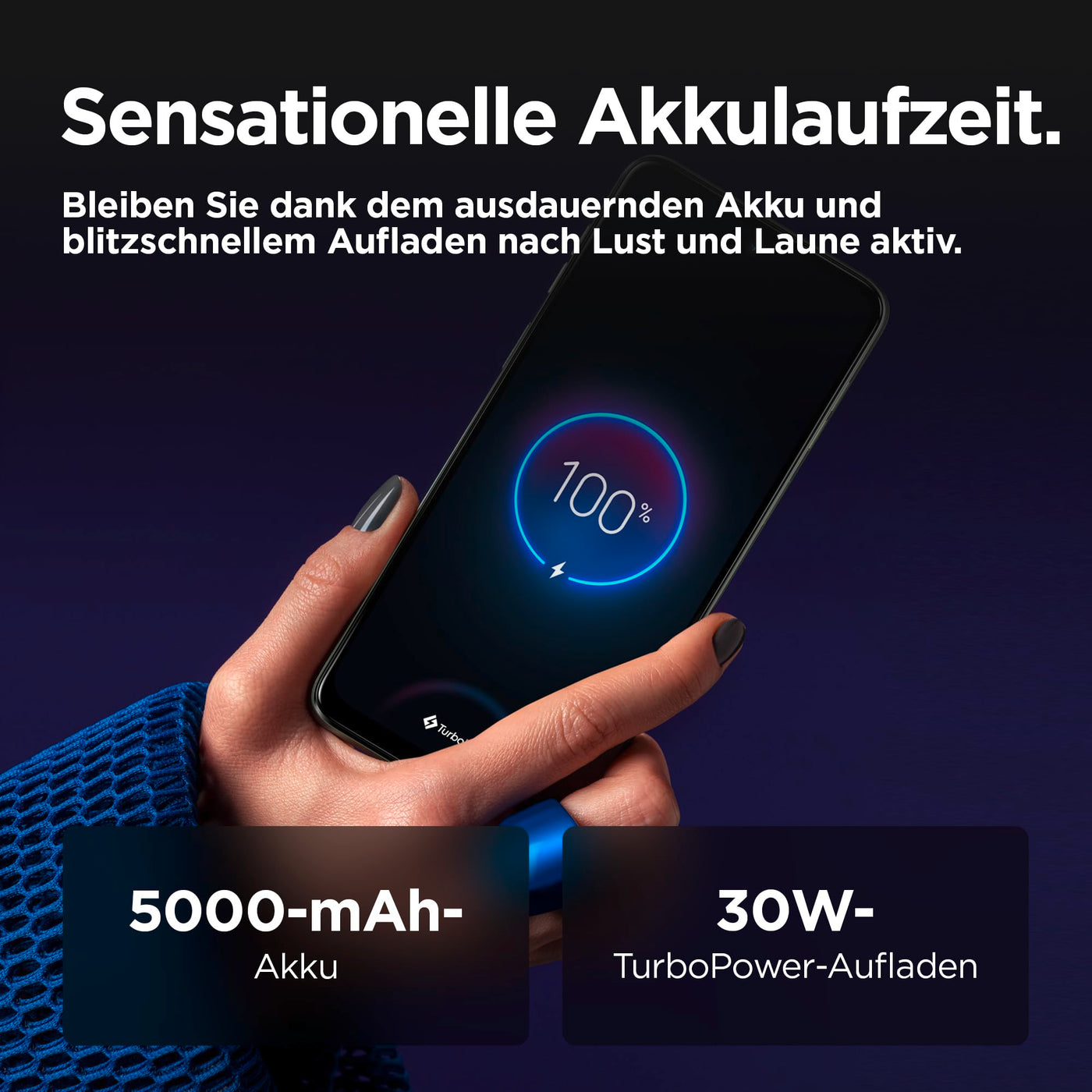 Motorola Moto g55 5G Smartphone (6,49"-FHD+-Display, 50-MP-Kamera, 8/256 GB, 5000 mAh, Android 14) Smoky Green (Veganes Kunstleder), inkl. Schutzcover [Exklusiv bei Amazon]