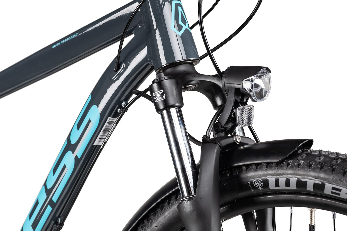 Axess Sandee ATB | straßentaugliches Herren-Mountainbike | MTB-Hardtail | 14-Gang Schaltung | Mechanische Scheibenbremsen, Farbe:Grey, Rahmengröße:19 Zoll