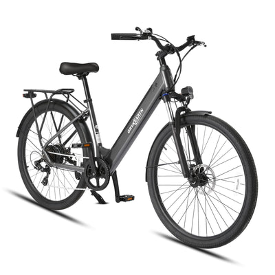 Oryxearth Pedelec E-Bike, Drehmomentsensor Elektrofahrrad, 27.5 Zoll E Bike Herren Damen, 250W Heckmotor, 7-Gang-Getriebe,10Ah/36V Lithium-Akku, 25 km/h 110 km Reichweite, Citybike für Erwachsene