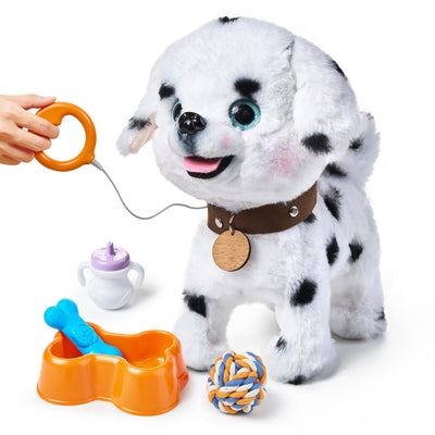 OR OR TU Hund Spielzeug Plüschwelpe Elektronische Haustiere mit Ferngesteuerter, der Läuft und Bellt, Realistisches Interaktives Spielzeug für Kinder Mädchen Junge Geschenk