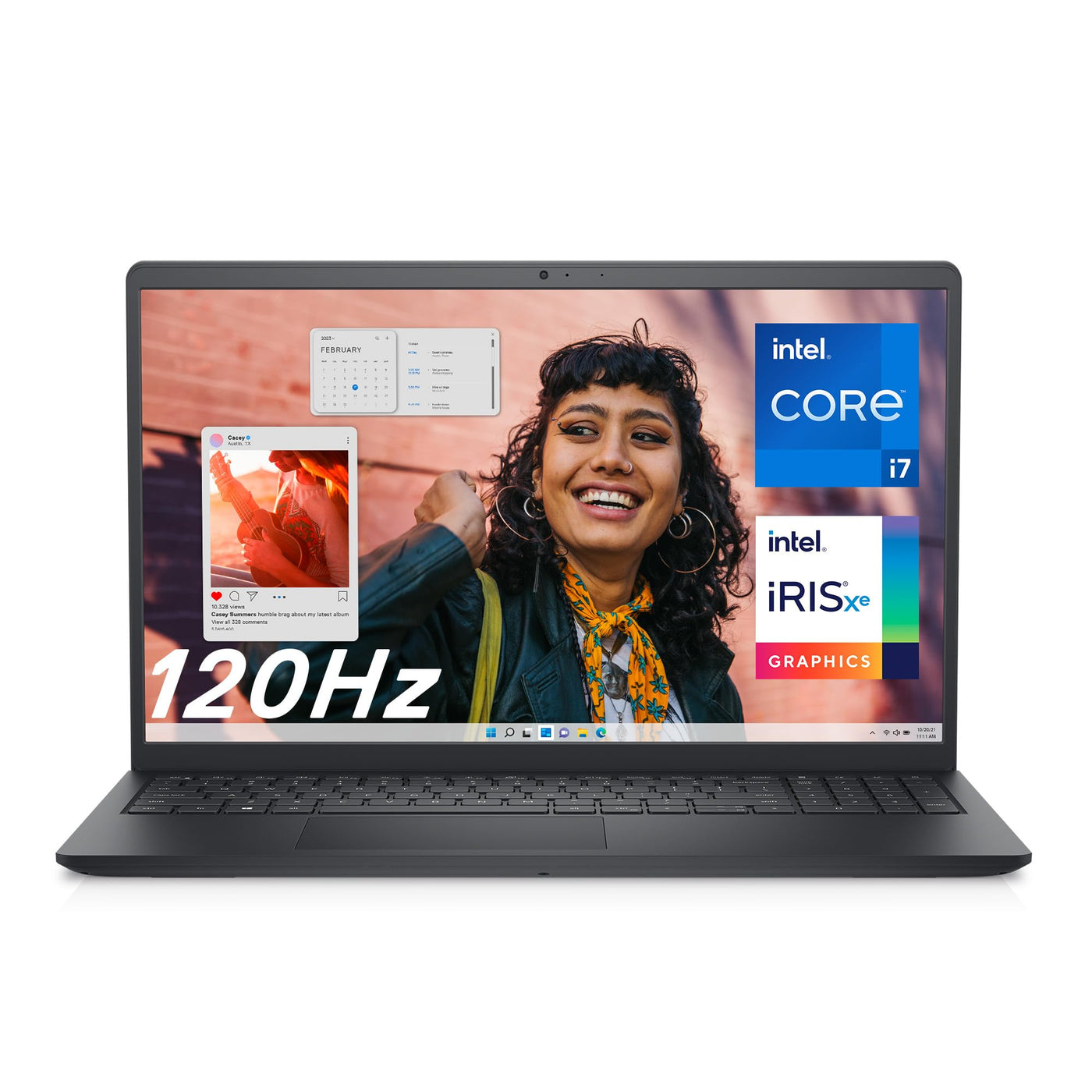 Dell Inspiron 15 (3530) Laptop - 15.6" FHD 120Hz, Intel Core i7-1355U, 16GB RAM, 512GB SSD, Intel Iris Xe Graphics, Windows 11 Home, German QWERTY Keyboard Layout - Black