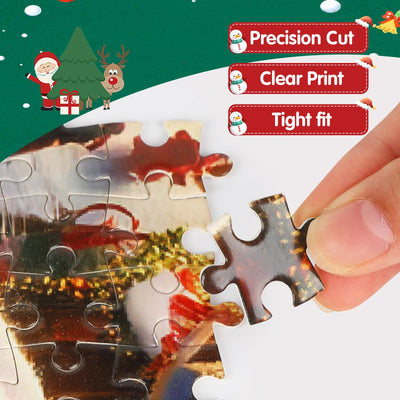 2025 Puzzle Adventskalender für Erwachsene und Kinder, 24 Boxen 1008 Teile Puzzle Weihnachts Countdown Geschenke, Adventskalender Weihnachts Deko Innen