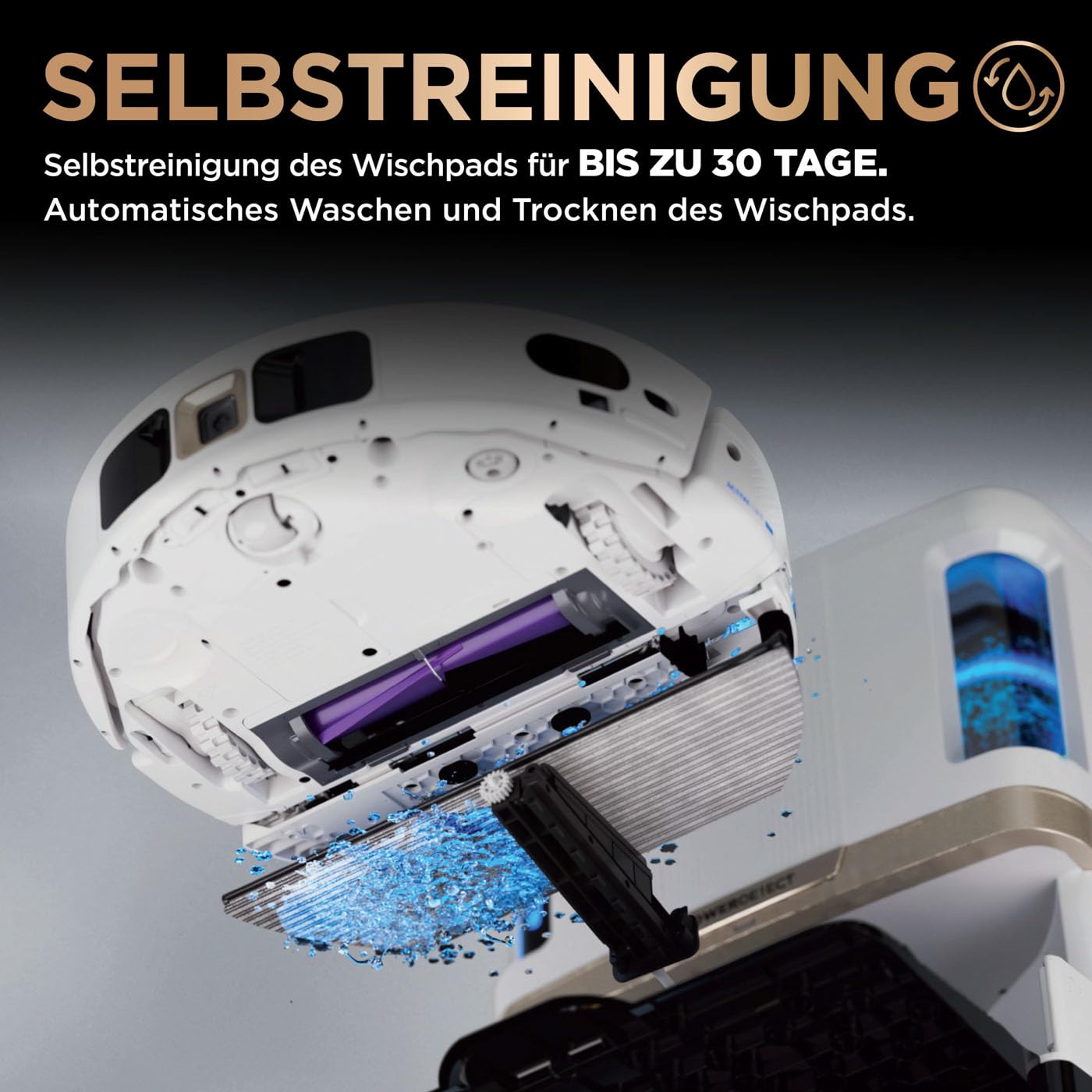 Shark PowerDetect 2-in-1-Saug- & Wischroboter, NeverTouch Pro 60 Tage, Selbst-Entleerung, Befüllung & -Reinigung, 3D- & LiDAR-Navi, NeverStuck-Hindernisumgehung, WLAN/App/Alexa, Weiß, AV2800ZEEUWH