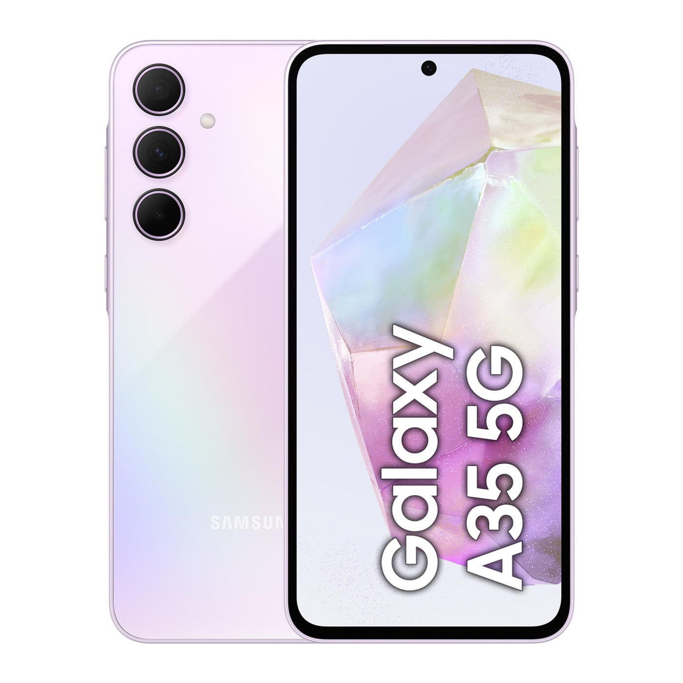 Samsung Galaxy A35 5G Smartphone, Android-Handy ohne Vertrag, 256 GB / 8 GB RAM, 2 Tage Akkulaufzeit, 50-MP-Kamera, Awesome Lilac, 2,5 Jahre Herstellergarantie