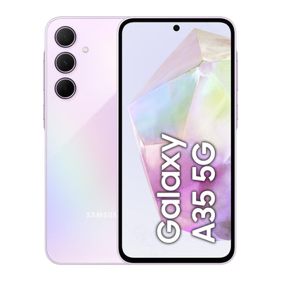 Samsung Galaxy A35 5G Smartphone, Android-Handy ohne Vertrag, 256 GB / 8 GB RAM, 2 Tage Akkulaufzeit, 50-MP-Kamera, Awesome Lilac, 2,5 Jahre Herstellergarantie