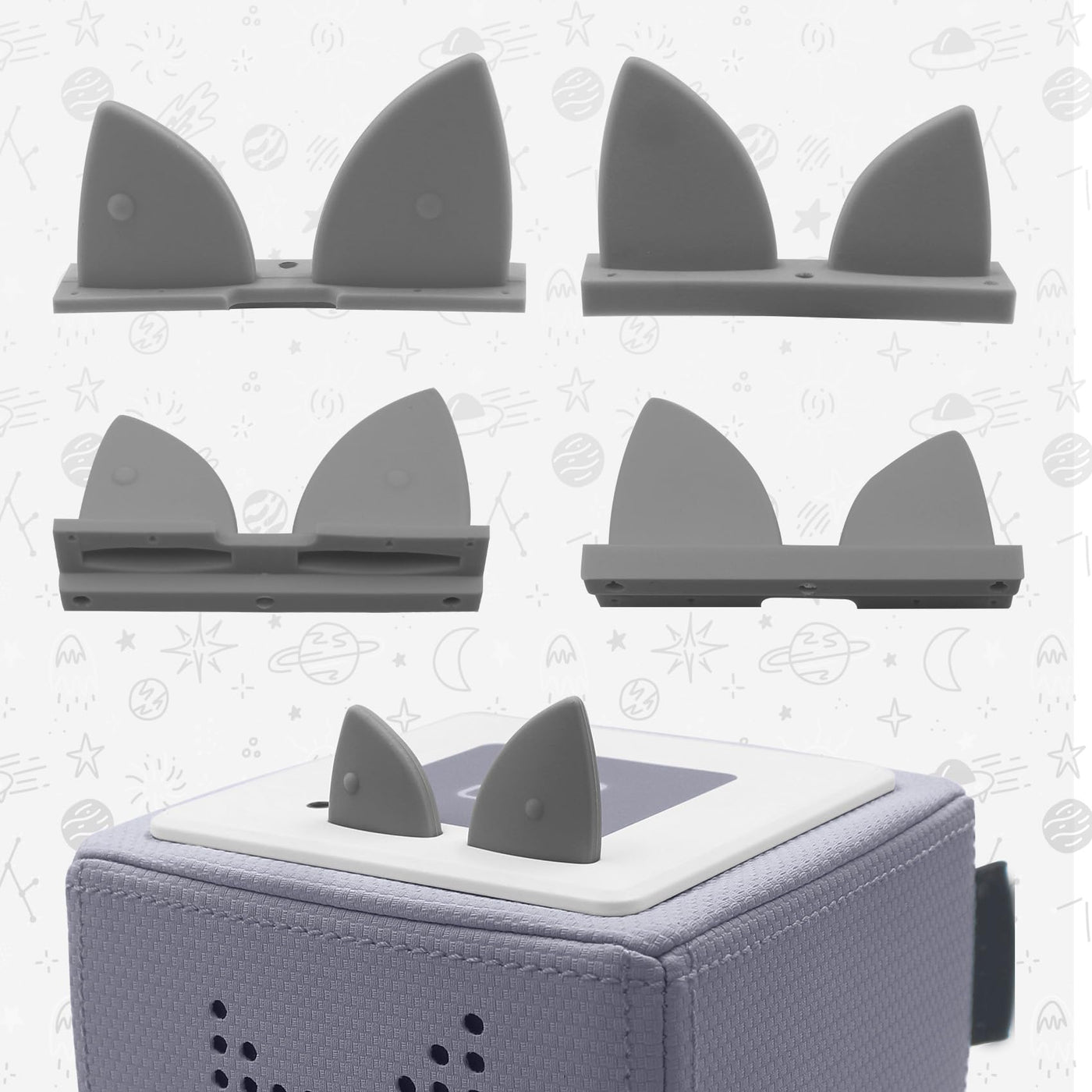 2 Stück für Toniebox Ersatz Ohren and Ersatzkabel mit Schraubendreher,Kabelersatz,Ersatzteile für Tonies Lautstärketaste (Grau)