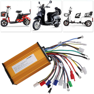 Dioche E-Bike Brushless Speed Motor Controller 12 Tube Three-Mode Sinusoid für Elektroroller 48V 60V 64V 72V 1000W-1500W Fahrrad Brushless Controller Kit