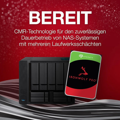 Seagate IronWolf Pro 4 TB ST4000NE001 NAS interne Festplatte, CMR 3,5 Zoll, SATA 6 Gb/s 7.200 U/min, 256 MB Cache, für RAID Network Attached Storage (erneuert)