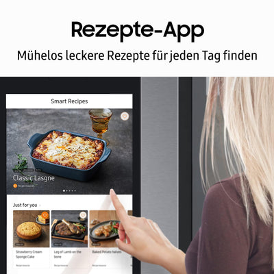 Samsung RS6HA8891B1/EG Side-by-Side Kühlschrank, 178 cm, 614 ℓ, 225 ℓ Gefriervolumen,Family Hub, Premium Black Steel