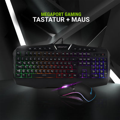 Megaport Komplett Set Gaming PC Hydra AMD Ryzen 7 5800X • 24" Monitor • Windows 11 • GeForce RTX4060 8GB • 32GB DDR4 • 1000GB M.2 SSD • WLAN • Tastatur • Maus Gaming komplettpaket