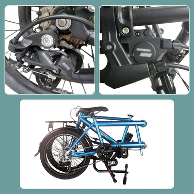 MAYFABD Tandem Beach Cruiser Fahrrad für Erwachsene Faltbares Tandem Beach Cruiser Fahrrad für Erwachsene Dreisitzer 7 Gang Maximale Belastung 300 kg Familienreisen und Paarfahrten,Schwarz