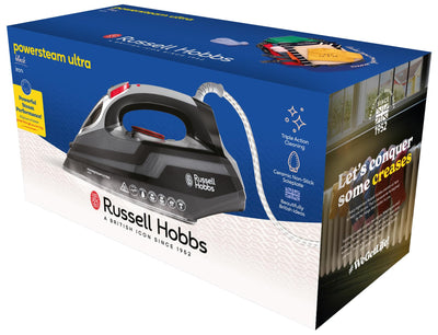 Russell Hobbs Dampfbügeleisen [3100W, 210 g Extra-Dampfstoß] Bügeleisen Power (350ml Wassertank, Keramik Bügelsohle, Selbstreinigungs- & Sprühwasserfunktion, Antikalk & Tropfstopp, 70g/min) 20630-56