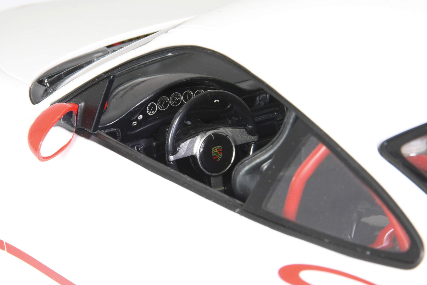 JAMARA Porsche GT3 RS 1:14 Weiss 2,4GHz - offiziell lizenziert, bis 1 Std. Fahrzeit bei 11 Km/h, LED, Perfekt nachgebildete Details, detaillierter Innenraum,hochwertige Verarbeitung