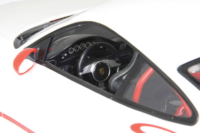 JAMARA Porsche GT3 RS 1:14 Weiss 2,4GHz - offiziell lizenziert, bis 1 Std. Fahrzeit bei 11 Km/h, LED, Perfekt nachgebildete Details, detaillierter Innenraum,hochwertige Verarbeitung