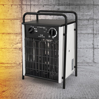 TROTEC Elektro Heizlüfter TDS 50 – Heizleistung 4,5 kW / 9 kW – Bauheizer Luftmenge 708 m³/h – Heizgebläse
