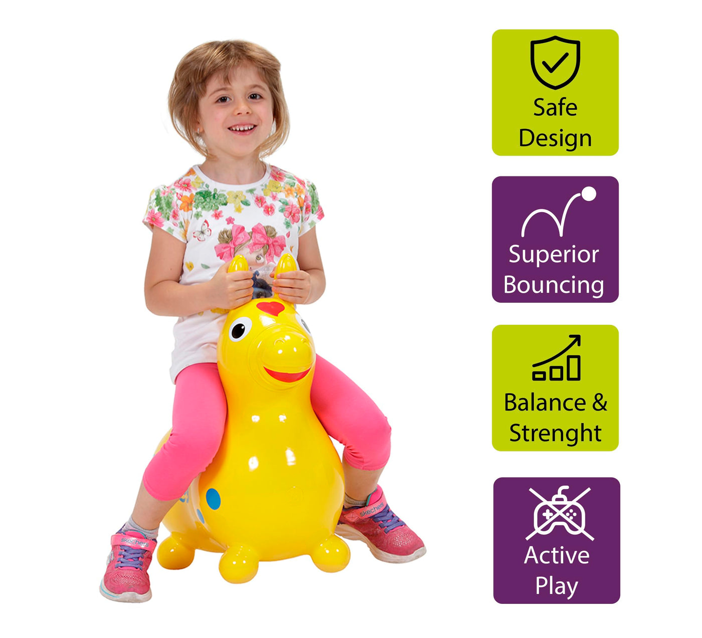 GYMNIC 7012 Jakobs 4019962 - Rody Hüpfpferd, gelb