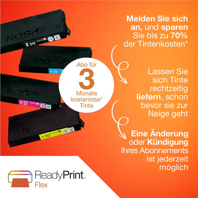 WorkForce WF-2960DWF A4-Multifunktions-Tintenstrahldrucker mit kabellosem Betrieb und 3 Monaten kostenloser Tinte mit ReadyPrint-Abonnement im Rahmen von Advantage+*