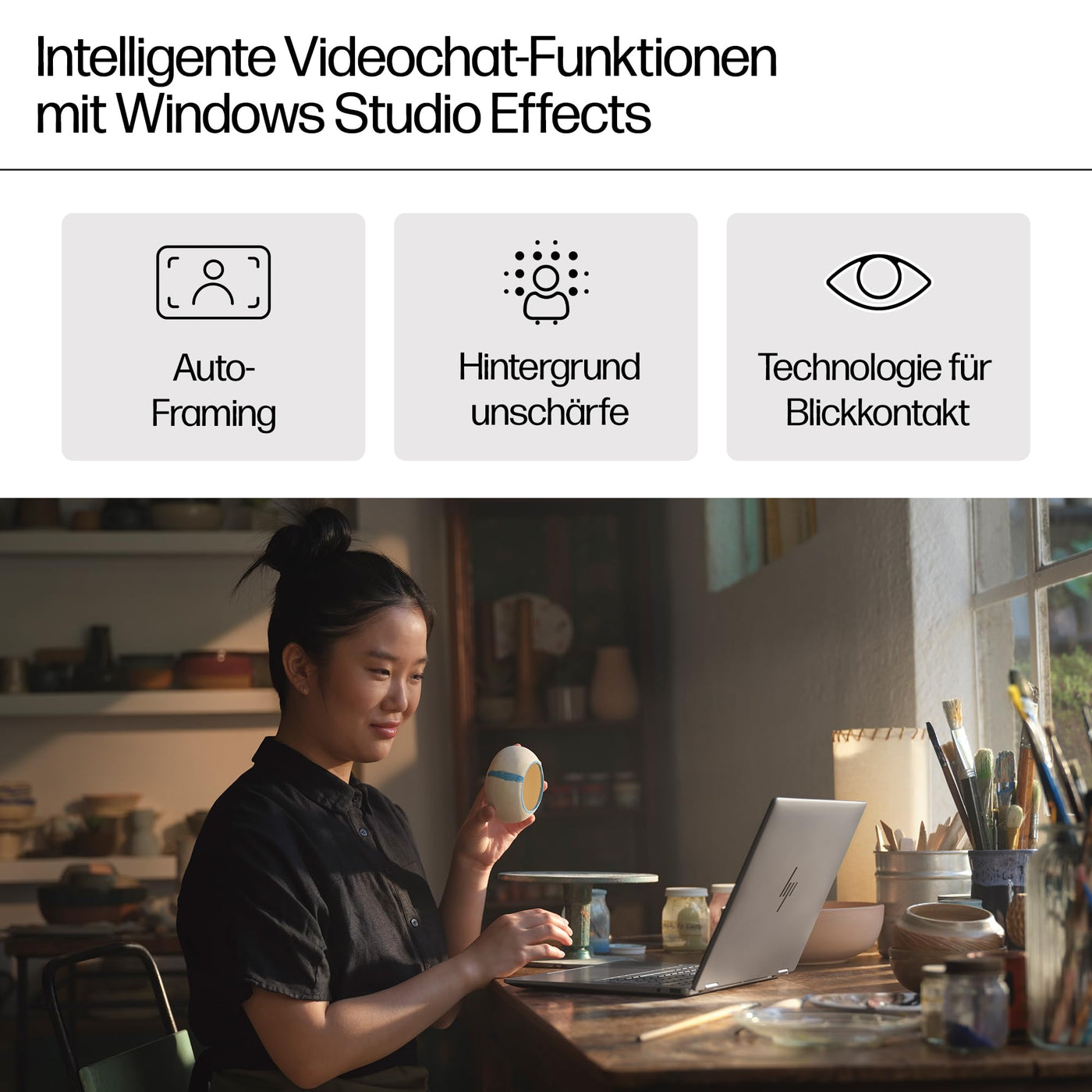 HP Envy x360 2-in-1 Convertible Laptop | AMD Ryzen 5 8640HS | KI optimiert | 14" 2.8K OLED Touch Display | 16GB RAM | 512GB SSD | ‎AMD Radeon Graphics | QWERTZ | Copilot Key | Windows 11 Home | Silber