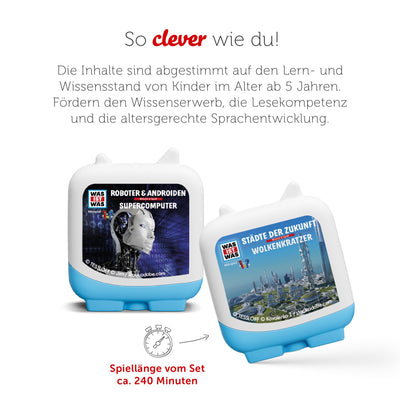 tonies Clever 4er Set was IST was für Deine Toniebox, Wissens-Hörspiel für Kinder ab 6 Jahren, Spielzeit je ca. 70 Minuten