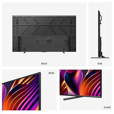 Hisense 100E77NQ Pro 254cm (100 Zoll) Fernseher, 4K UHD, QLED, Smart TV, Total HDR, Dolby Vision IQ Atmos, 144Hz (VRR), HDMI 2.1, Game Mode PRO, Triple Tuner, Alexa Built-In, Dunkelgrau, [2024]