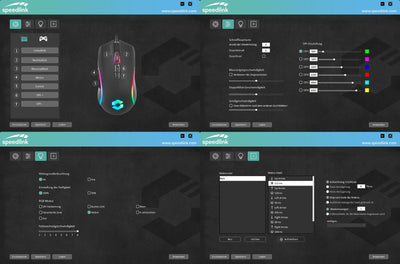 SPEEDLINK ZAVOS Gaming Mouse – Gaming Maus mit Kabel, mehrfarbige LED Beleuchtung, 5 Tasten PC Maus kabelgebunden, DPI-Schalter bis 6400dpi, gummierte Oberfläche, ummanteltes Kabel, schwarz