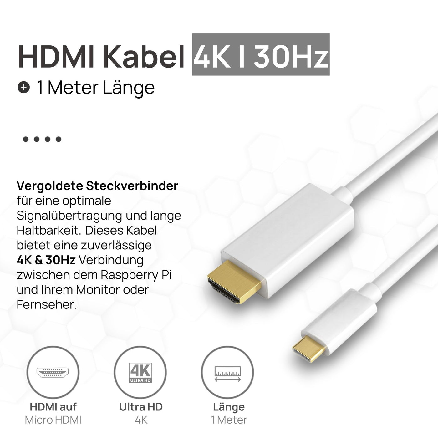 Raspberry Pi 4 2GB Starter-Kit | USB-C Netzteil 15W | Gehäuse | 64GB SD Karte | 4k Micro HDMI Kabel | Kühlkörper Set