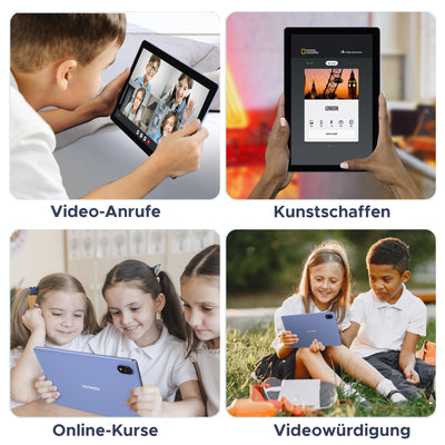 DOOGEE U10 2025 Neueste Android 15 Tablet 10 Zoll, 16GB RAM+128GB ROM (2TB TF) Kinder Tablets PC 5060mAh Gaming Tablet Android, Widevine L1/ 8MP+5MP Dual Kamera/WiFi 6/ Type C/ 3.5mm Kopfhörerbuchse